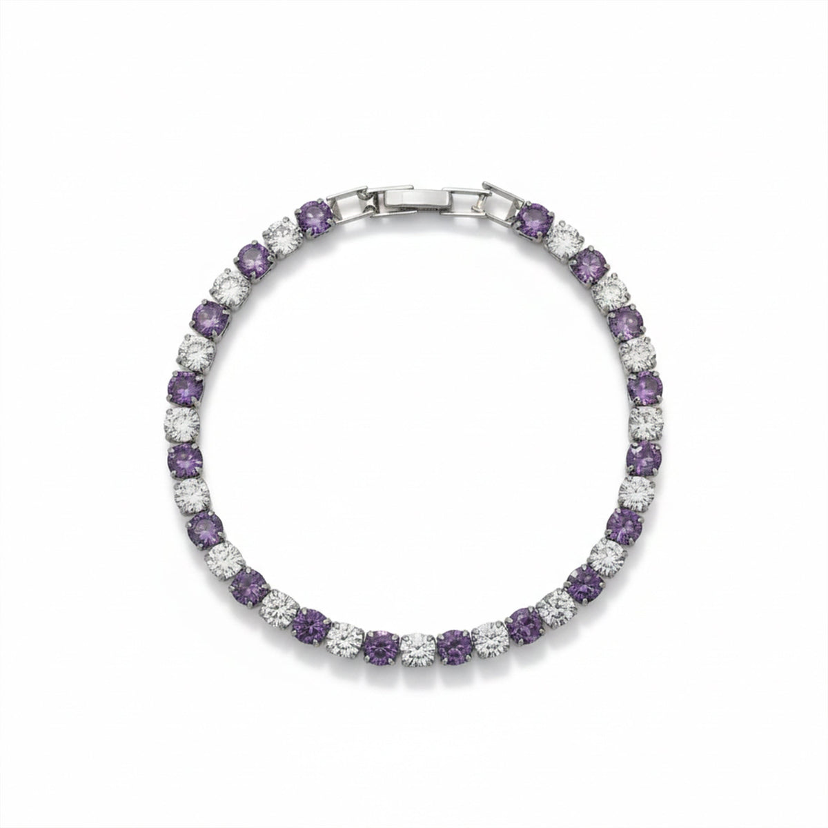 Velvet Purple Luxe Tennis Bracelet jewellery product view 1