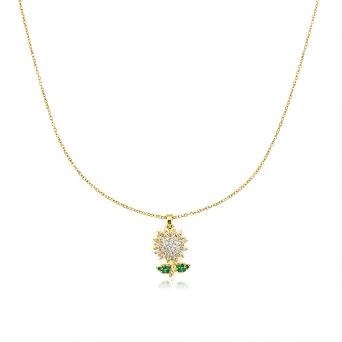 Sunflower Gold Pendant Necklace jewellery product view 5