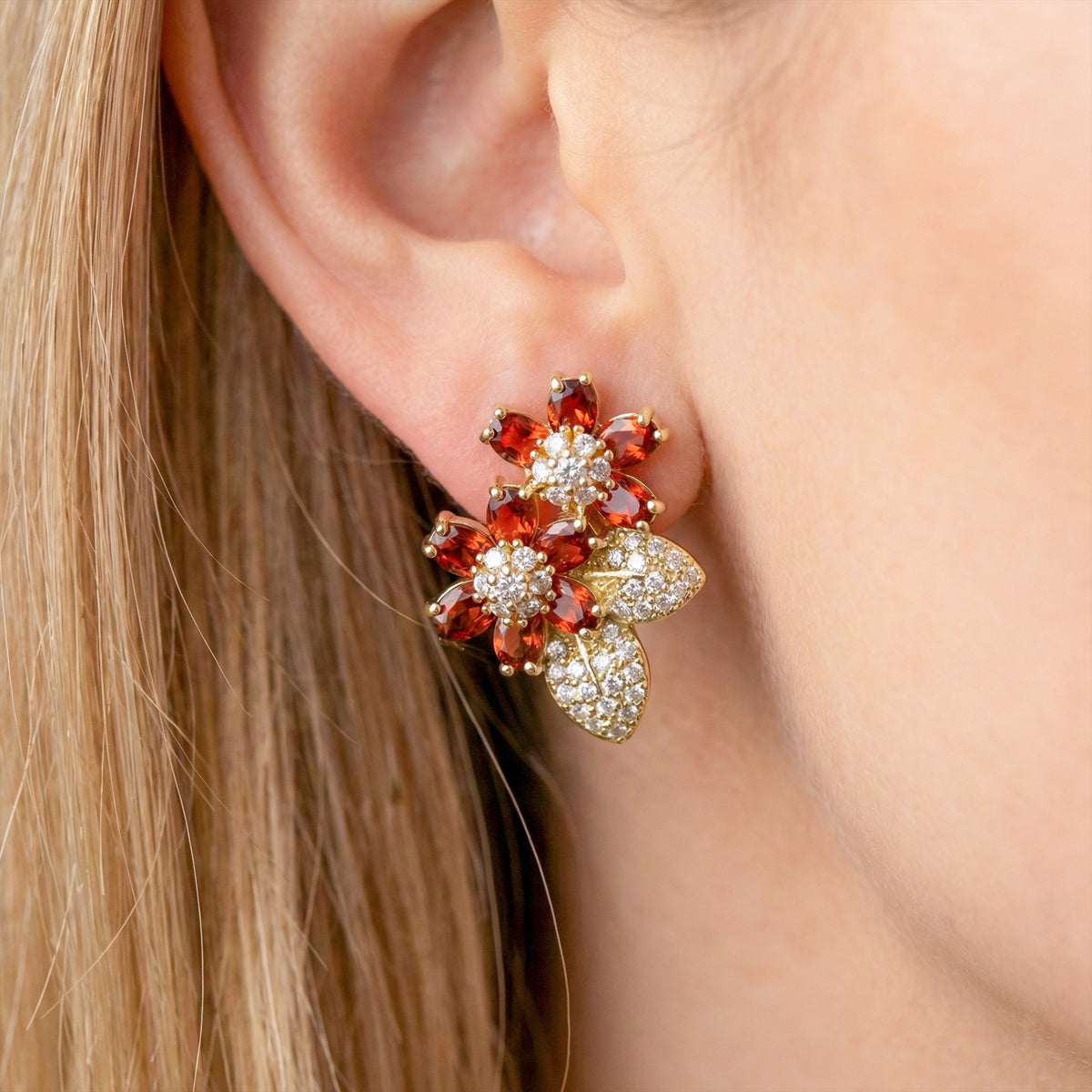 Gulnaar Shahi Crystal Earrings jewellery product view 1
