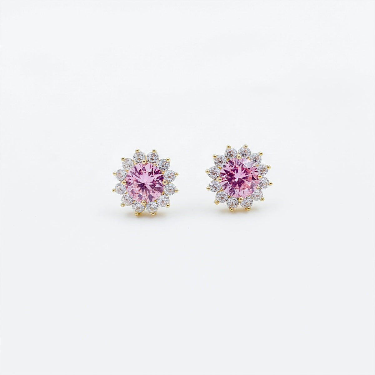 Rose Glow Floral Halo Earrings jewellery product view 6