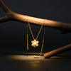 Golden Blossom Pearl Pendant Necklace jewellery product view 1