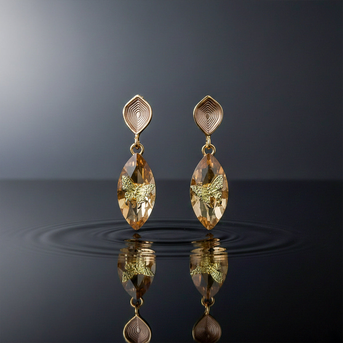 Nova Crystal Butterfly Earrings jewellery product view 1