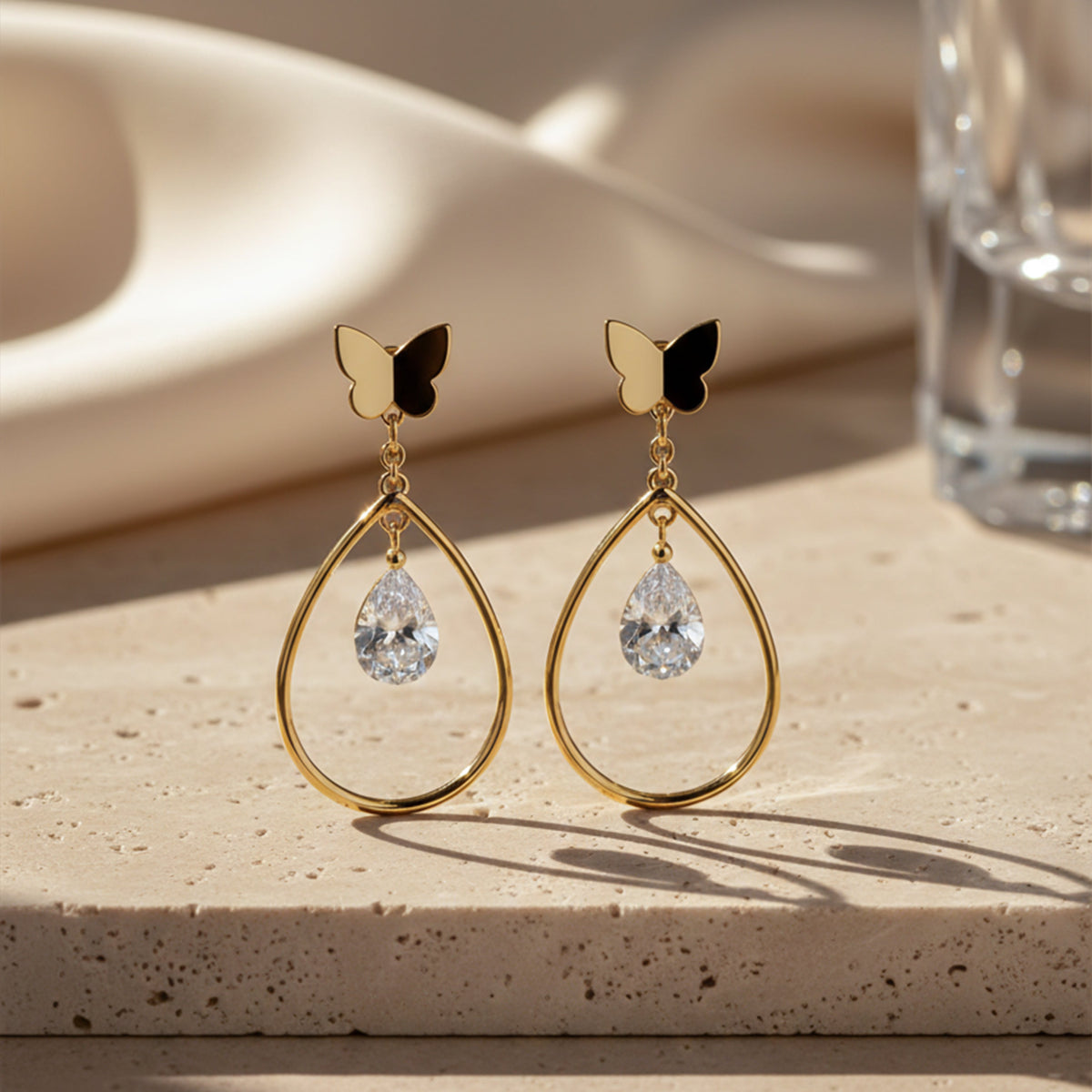 Flutter Gleam Earrings jewellery product view 3