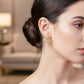 Royal Infinity Twist Gold Earrings jewellery product view 3
