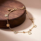 Elysian Minimal Gold Charm Anklet jewellery product view 1