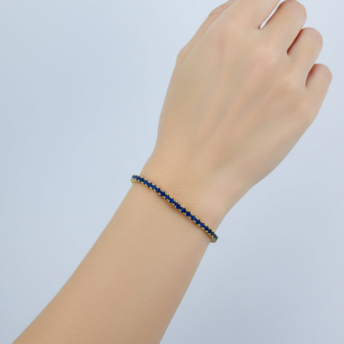 Azure Elegance Diamond Tennis Bracelet jewellery product view 4