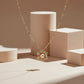 Gold Flower Pearl Pendant jewellery product view 1