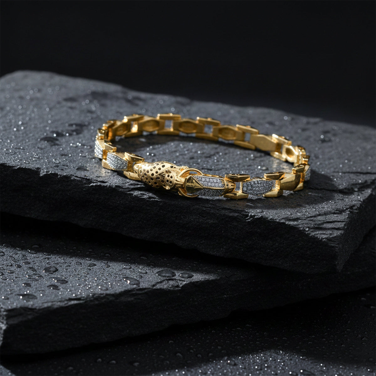 Kingdom Gold Panther Bracelet jewellery product view 1