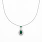 Elegant Green Emerald Teardrop Necklace jewellery product view 4