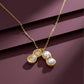 Golden Peanut Pearl Pendant Necklace jewellery product view 1