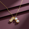 Golden Peanut Pearl Pendant Necklace jewellery product view 1