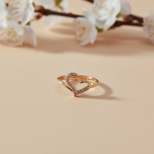 Heart Sparkle Ring jewellery product view 2