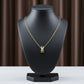 Elegant Gold Double Hoop Diamond Pendant Necklace jewellery product view 5