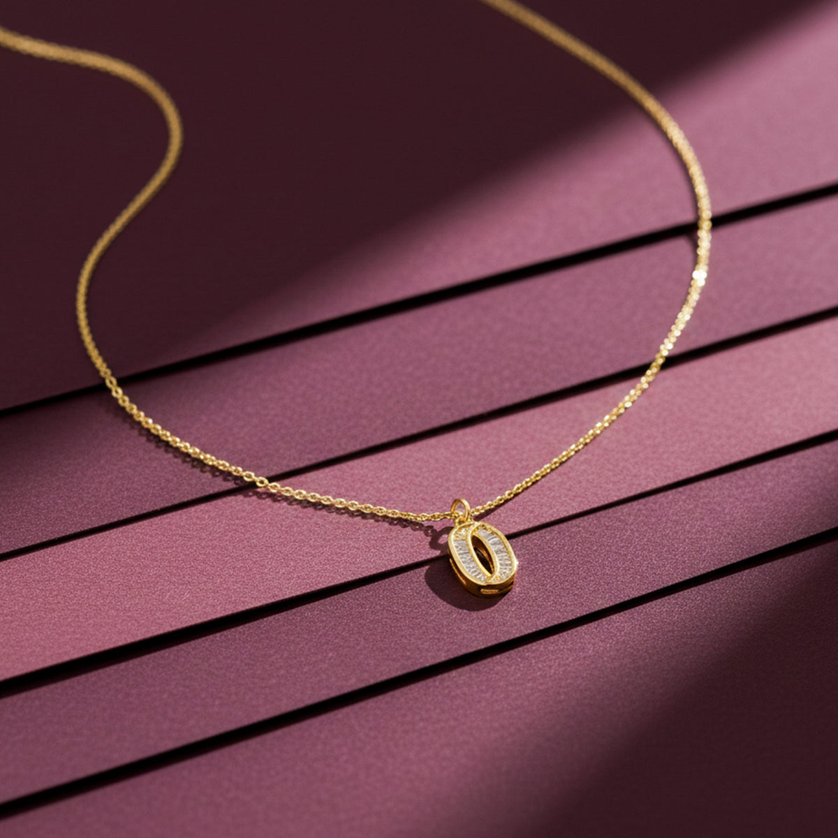 Luxe Gold Oval Crystal Pendant Necklace jewellery product view 2