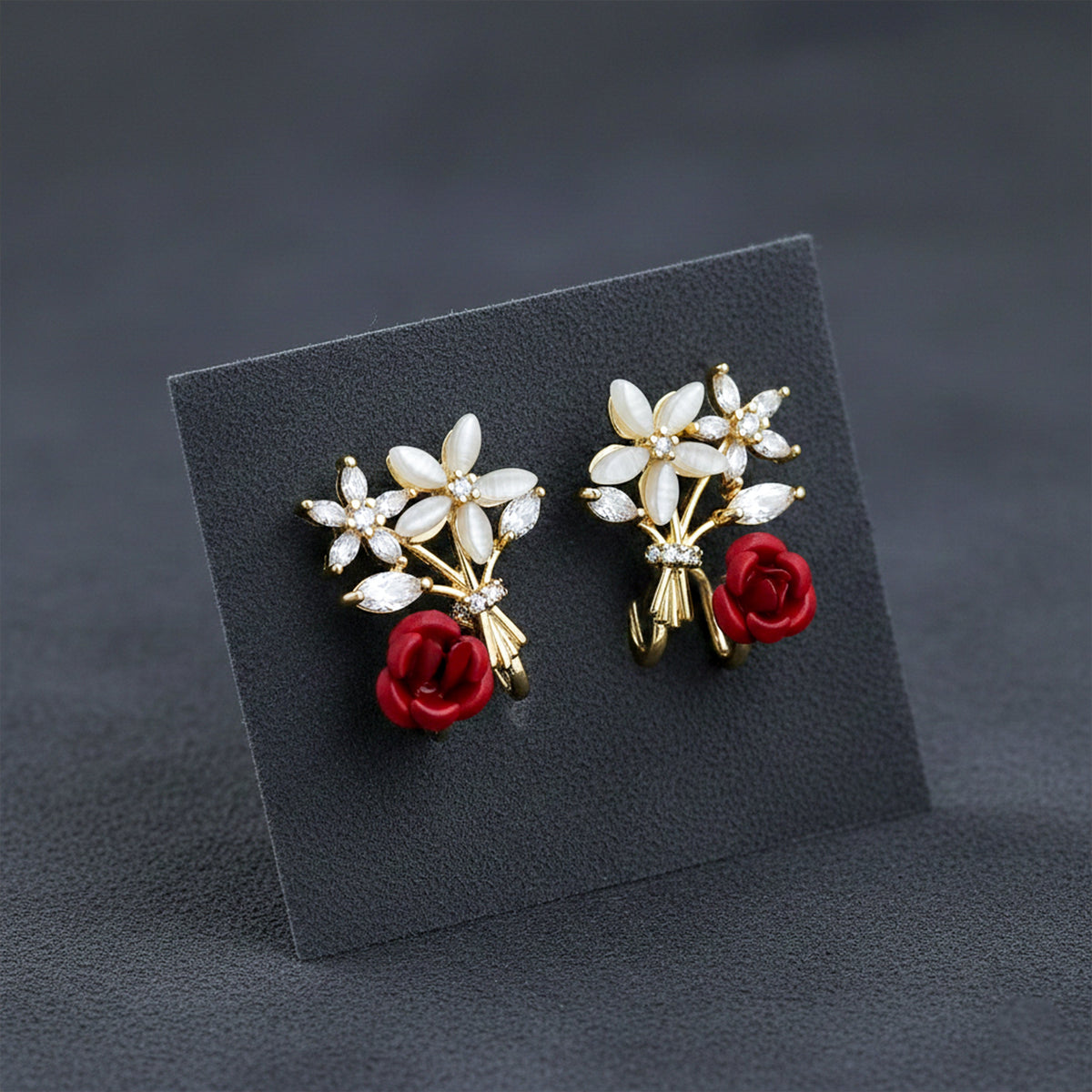 Roselle Luxe Bloom Earrings jewellery product view 4