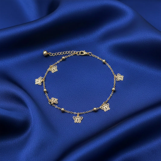 Ethereal Butterfly Chain Anklet jewellery product view 1