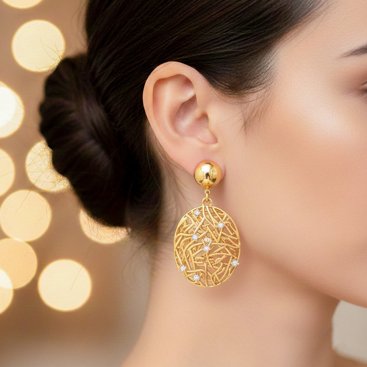Sunora Weave Drops Earrings jewellery product view 7