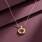 Amber Glow Gold Pendant Necklace jewellery product view 2