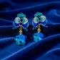 Blue Aura Drops Earrings jewellery product view 4