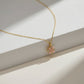 Delicate Pink Floral Charm Gold Necklace jewellery product view 6
