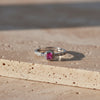 Rose Royale Pink Halo Ring jewellery product view 1