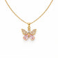 Dainty Butterfly Pendant Gold Necklace jewellery product view 5