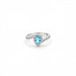 Azure Teardrop Halo Ring jewellery product view 5
