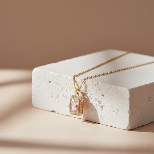 Blush Radiance Pendant Necklace jewellery product view 1