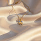 Princess Crystal Bow Pendant Necklace jewellery product view 2