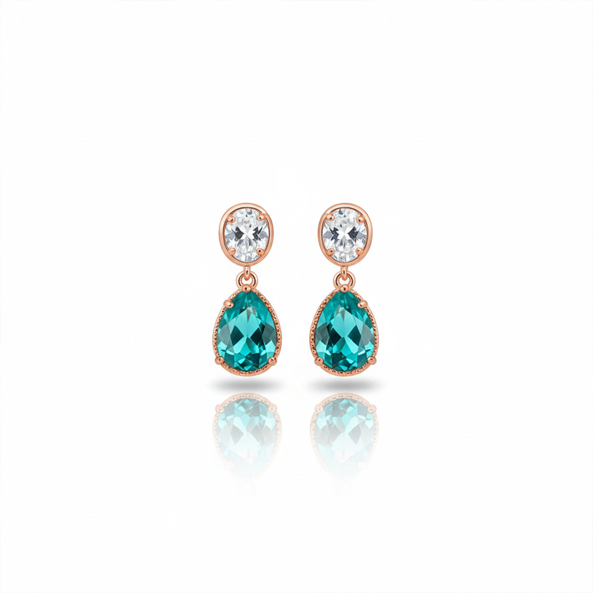 Veloura Emerald Glow Drop Earrings jewellery product view 8