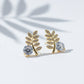 Leaf Solitaire Earrings jewellery product view 6