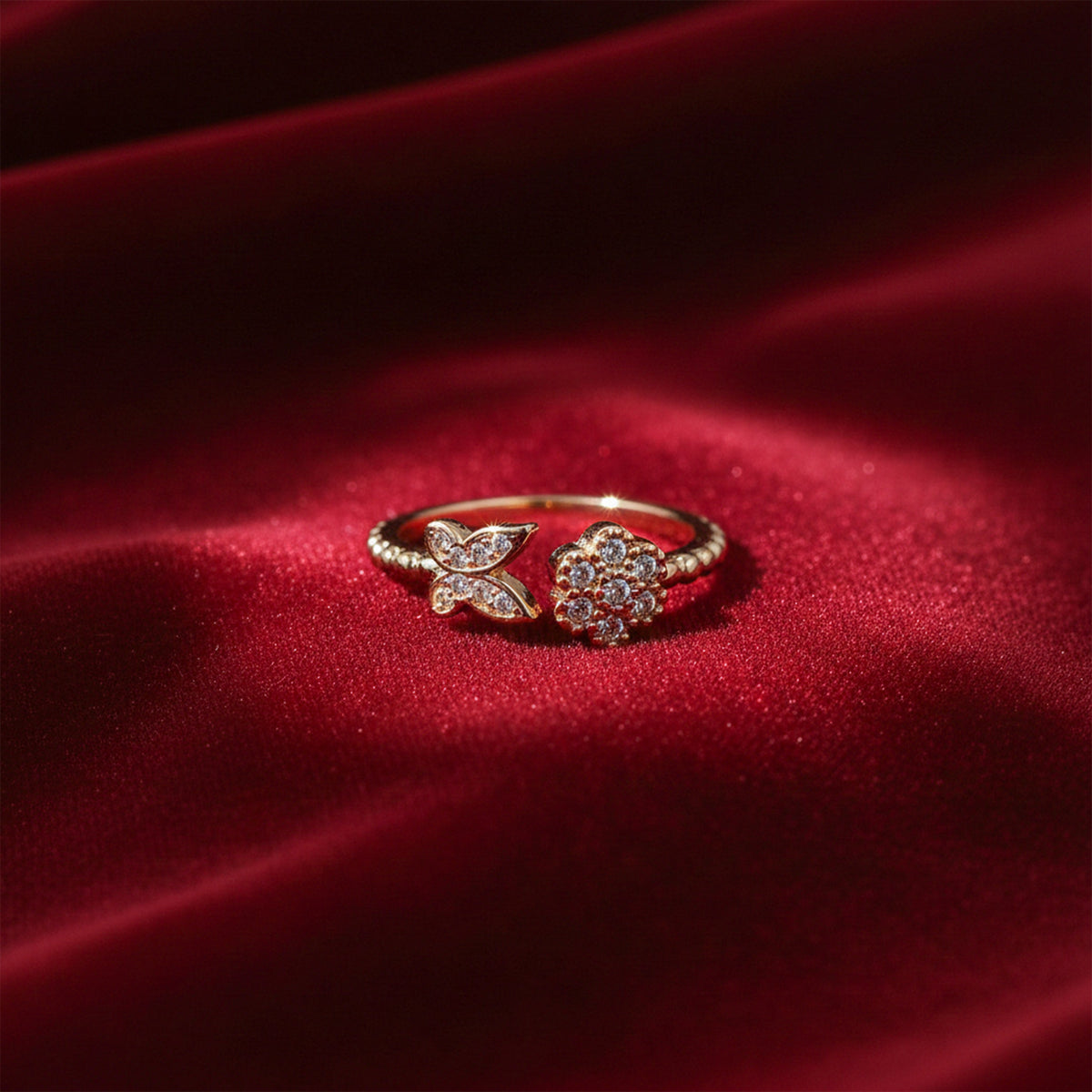 Butterfly Bloom Diamond Ring jewellery product view 3