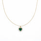 Elegant Green Heart Crystal Pendant jewellery product view 4