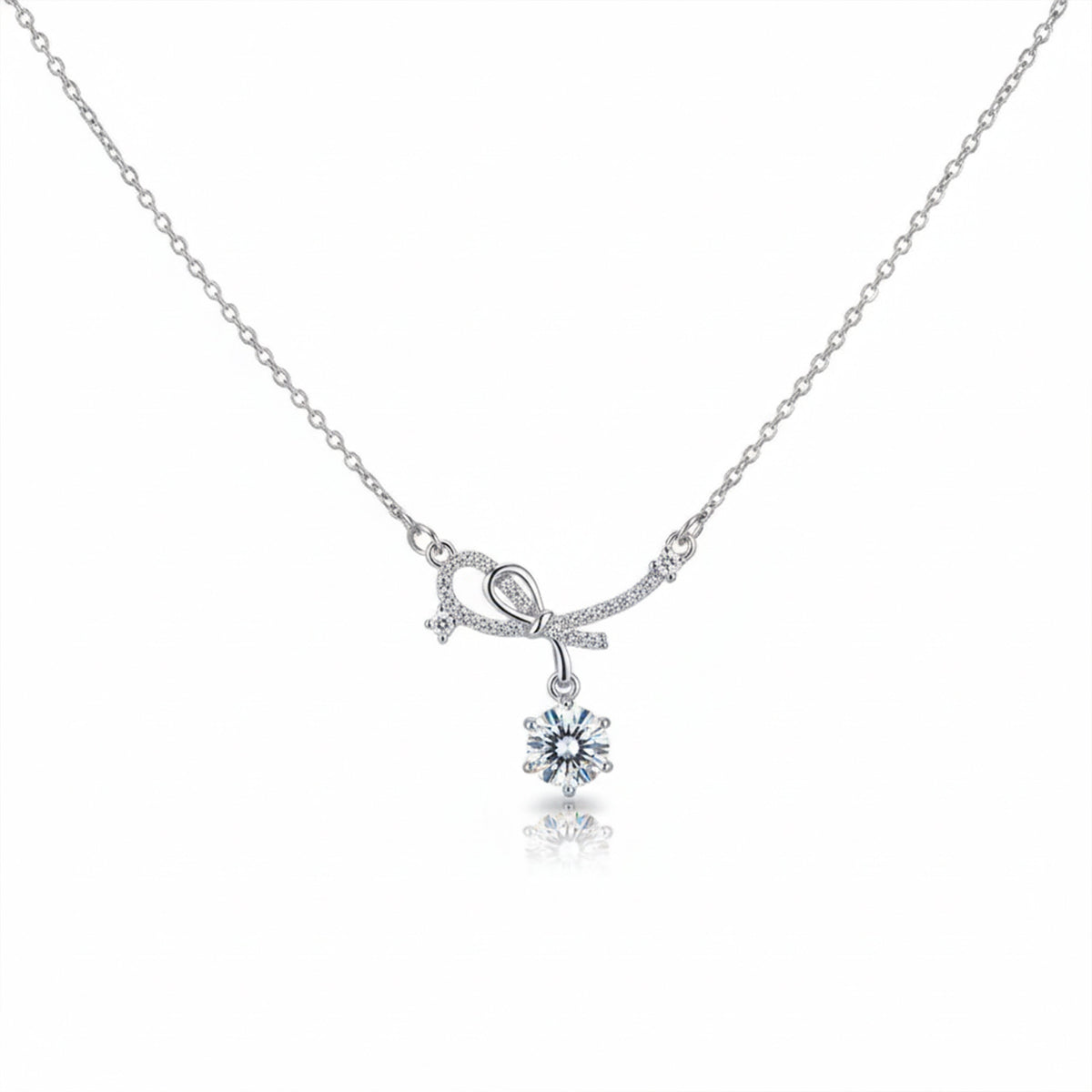 Eterna Infinity Diamond Drop Necklace jewellery product view 4