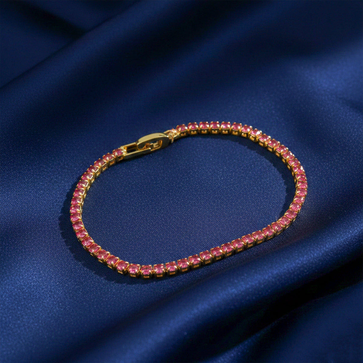 Azure Elegance Diamond Tennis Bracelet jewellery product view 8