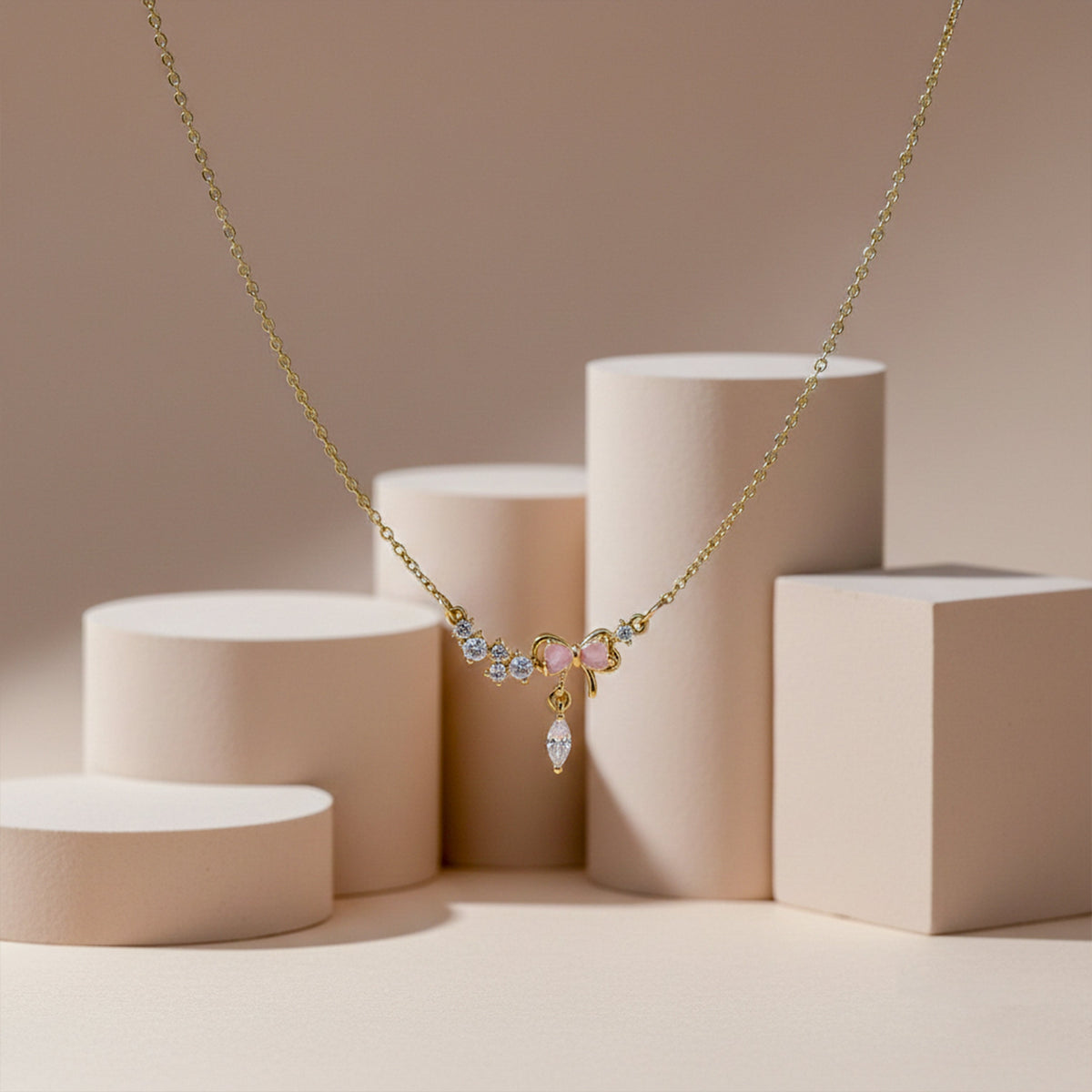 Luxe Golden Butterfly Charm Necklace jewellery product view 4
