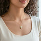 Wild Fox Head Crystal Gold Necklace jewellery product view 3