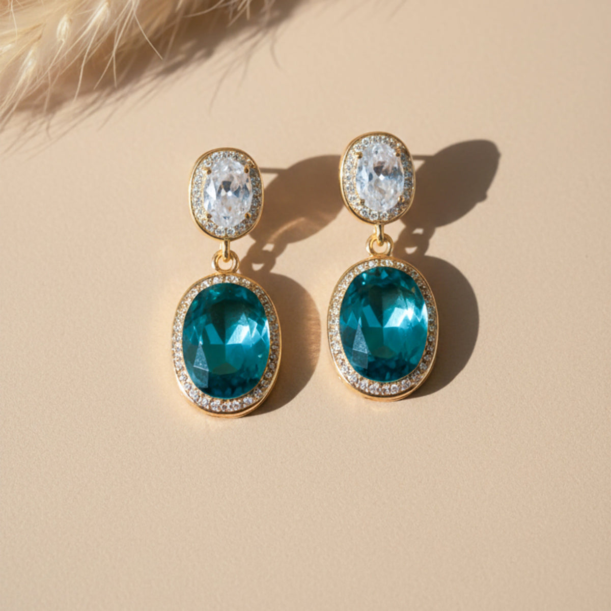 Prestige Double Stone Earrings jewellery product view 12