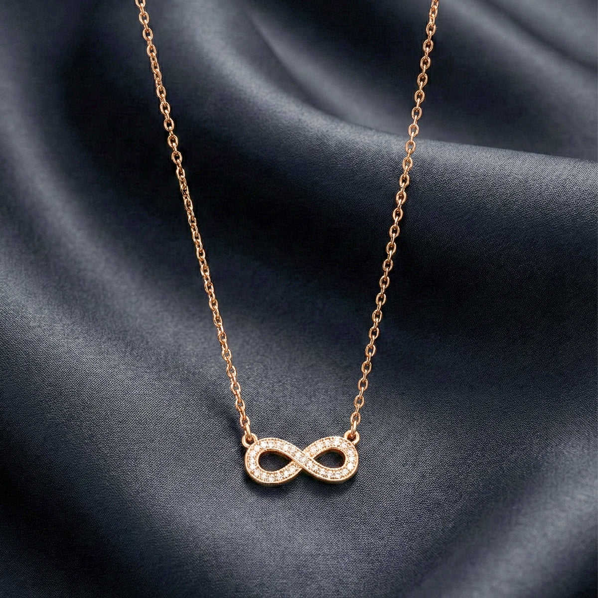 Lisha Infinity Necklace jewellery product view 1