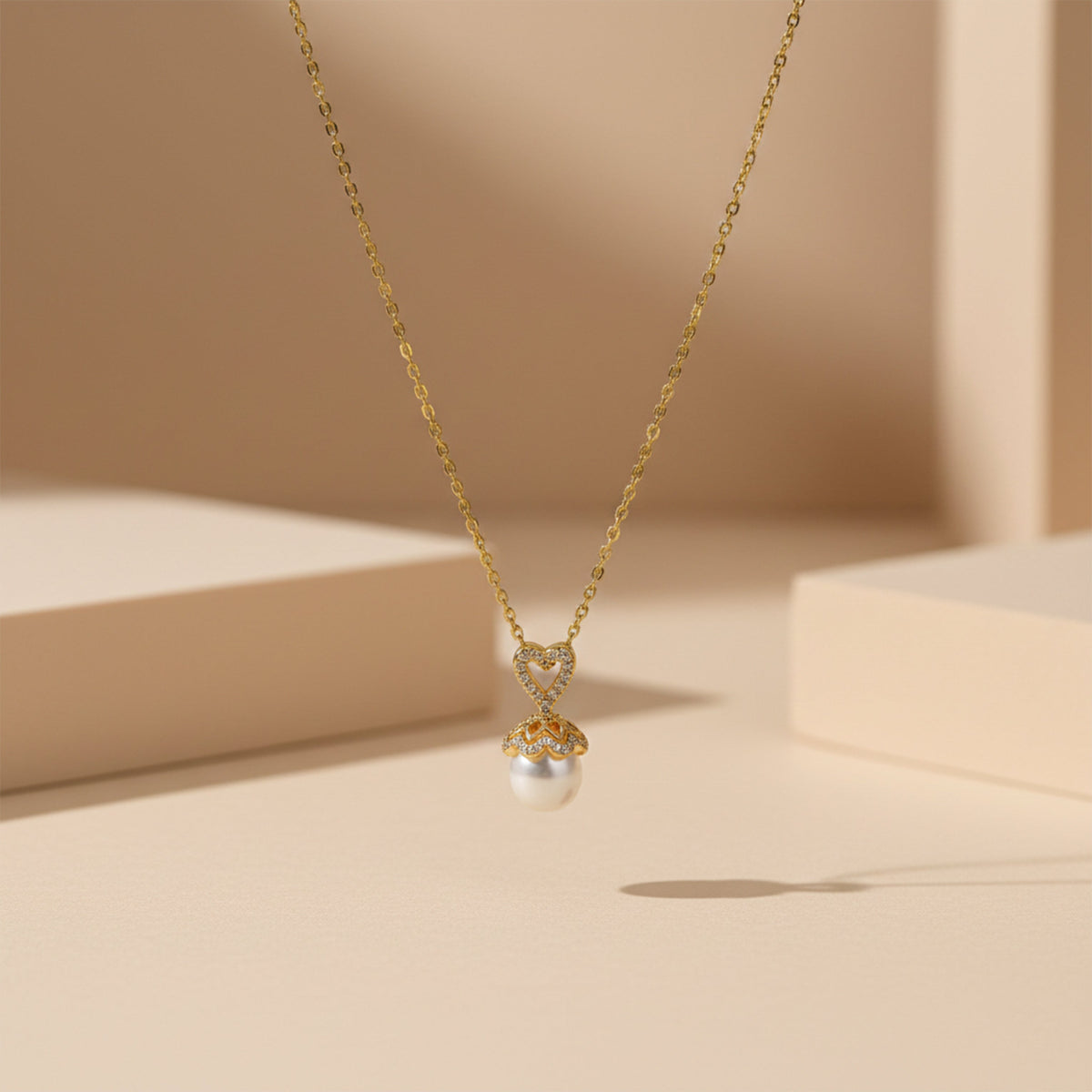Eternal Love Pearl Necklace jewellery product view 4