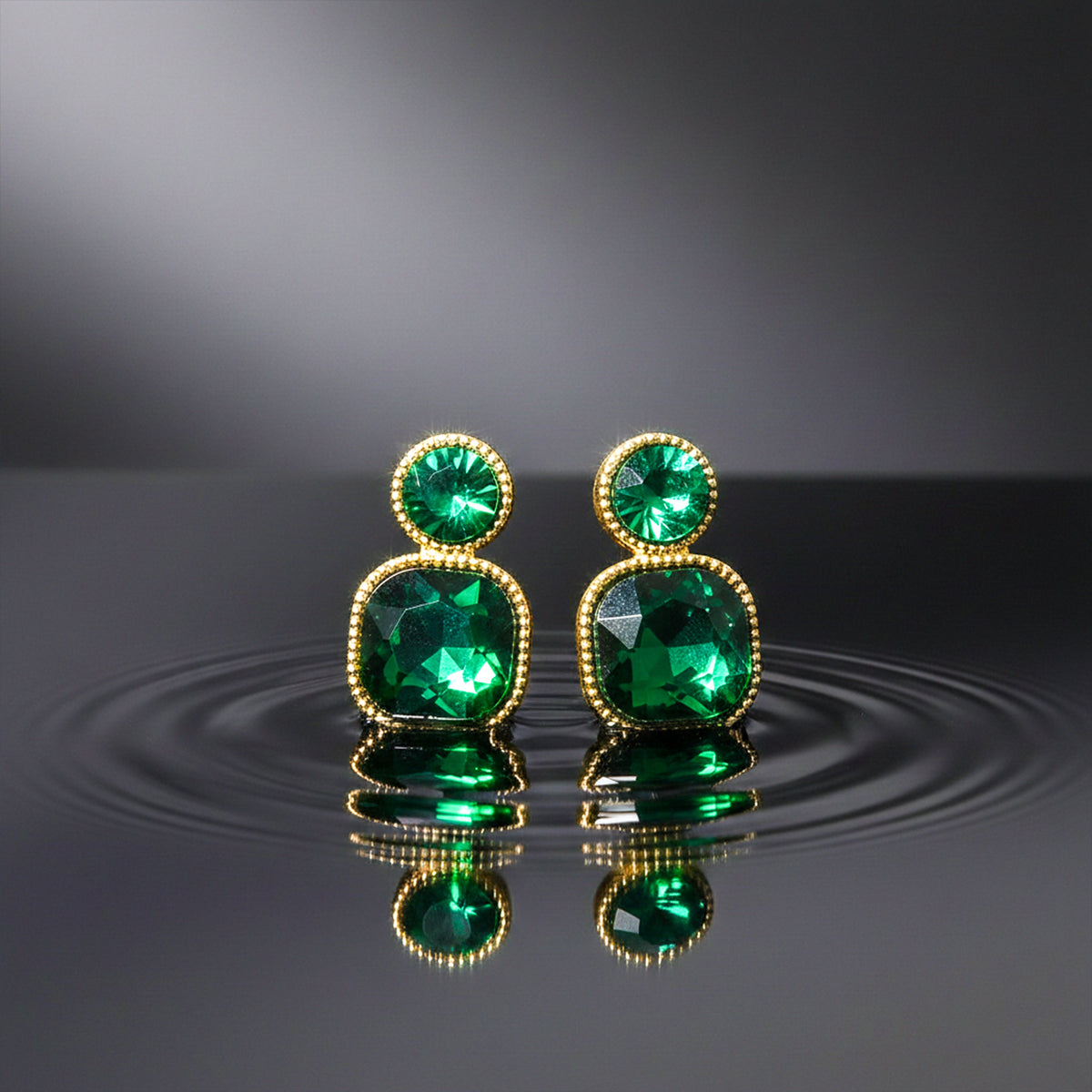 Green Gemstone Earrings jewellery product view 5
