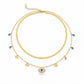 Evil Eye Layered Gold Necklace jewellery product view 5