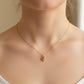 Shiny Pink Floral Gold Chain Necklace jewellery product view 1