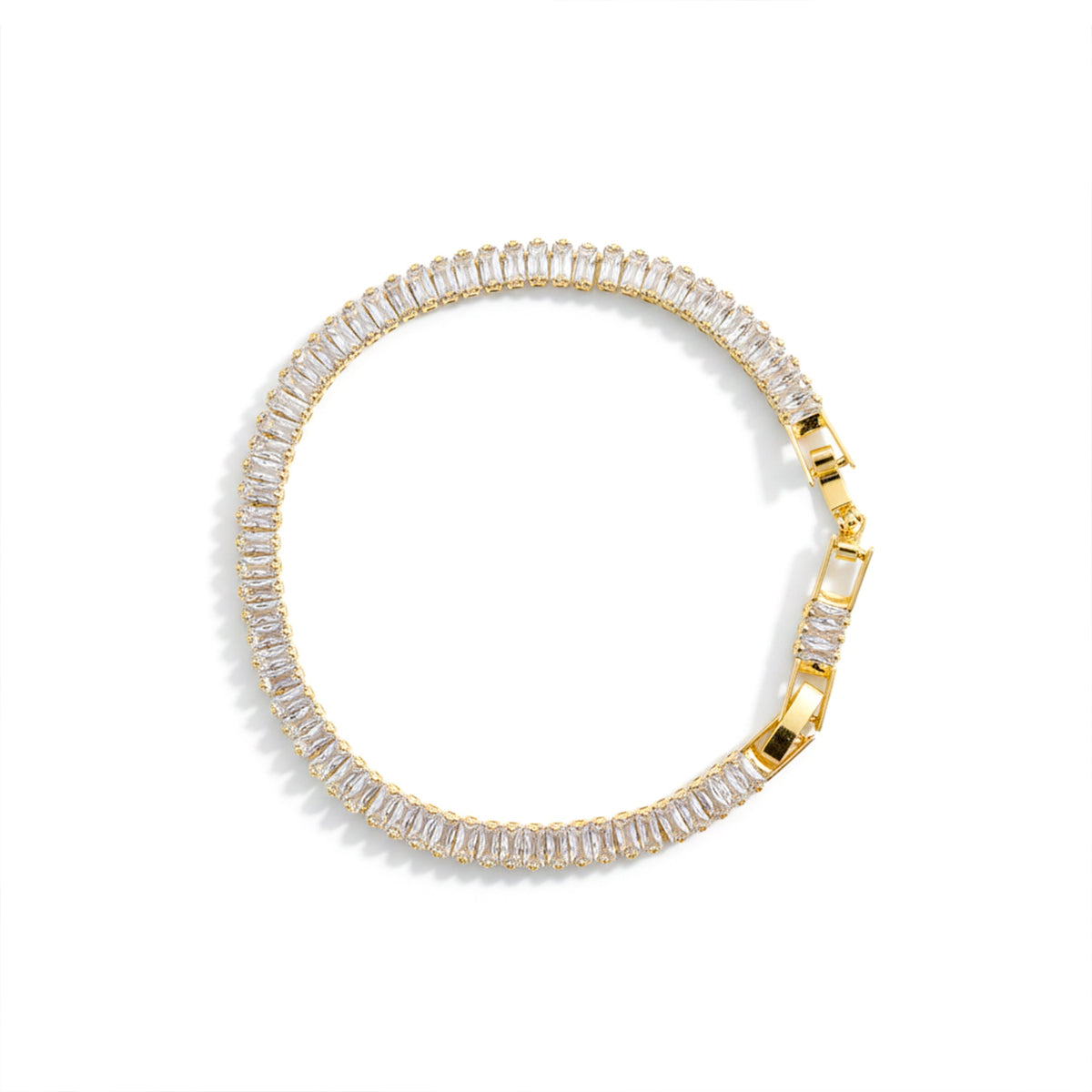 Classic Gold CZ Tennis Bracelet jewellery product view 5