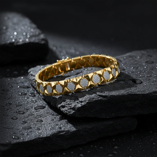HexaStone Gold Luxe Bracelet jewellery product view 1