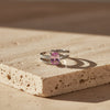 Pink Sapphire Diamond Split Band Ring jewellery product view 1