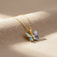 Iridesa Butterfly Gold Pendant Necklace jewellery product view 2