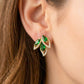 Luxury Emerald Leaf Drop Earrings jewellery product view 2