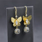 Golden Butterfly Drop Earrings jewellery product view 3