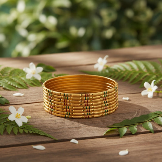 Jiswika Traditional Gold Bangles jewellery product view 1